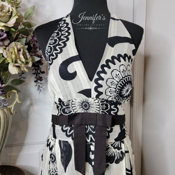 Robbie Bee NWT Floral Open Back Halter Dress Size 10 - Picture 3 of 11